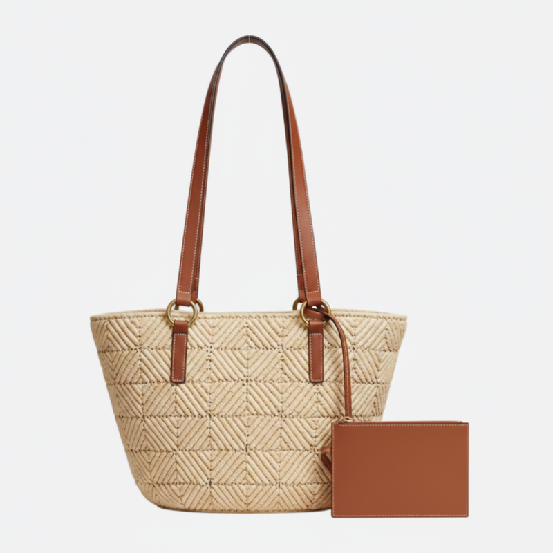 Woven Raffia Basket Bag