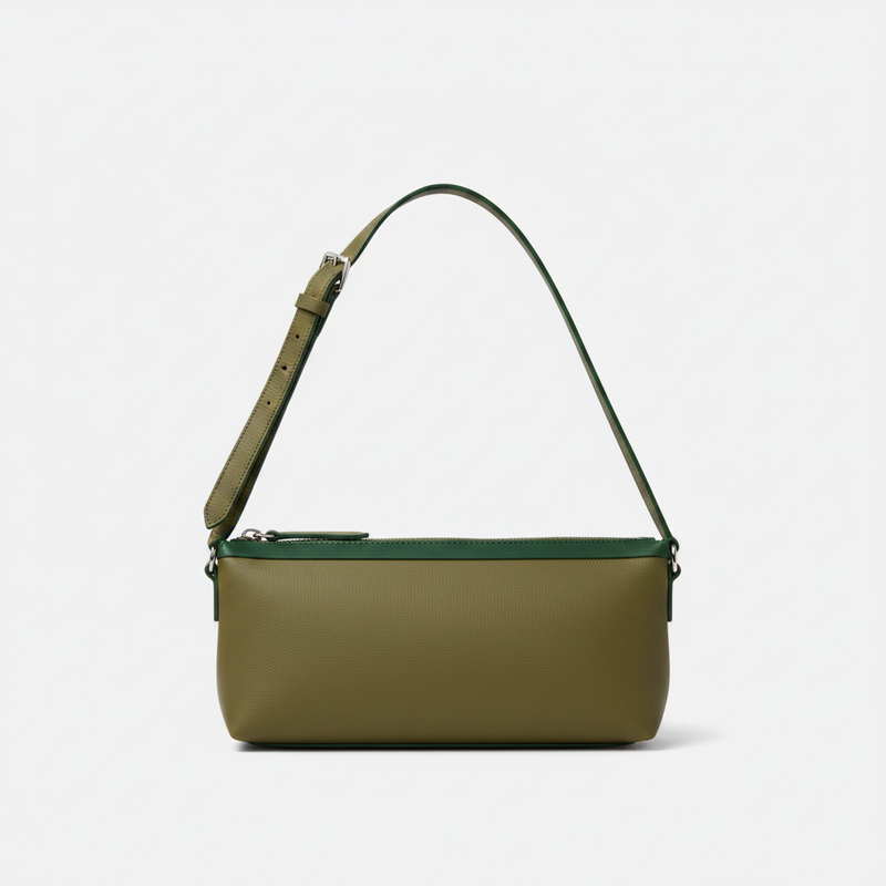 Crocodile Embossed Leather Clutch Bag