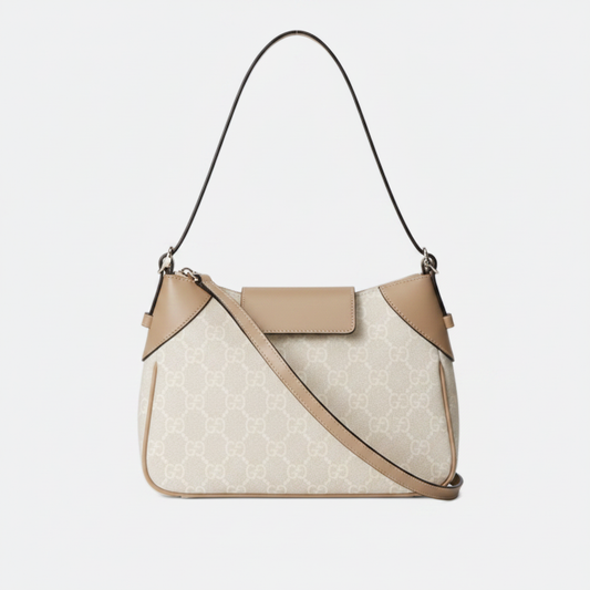 Embossed Logo Shoulder Bag