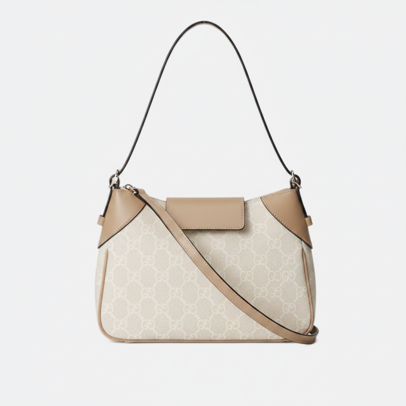 Embossed Logo Shoulder Bag