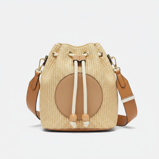 Small Woven Straw Tote Bag
