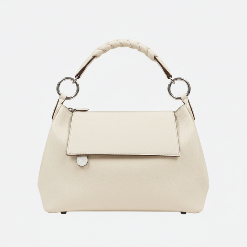 Togo Leather Handbag with Gold Hardware